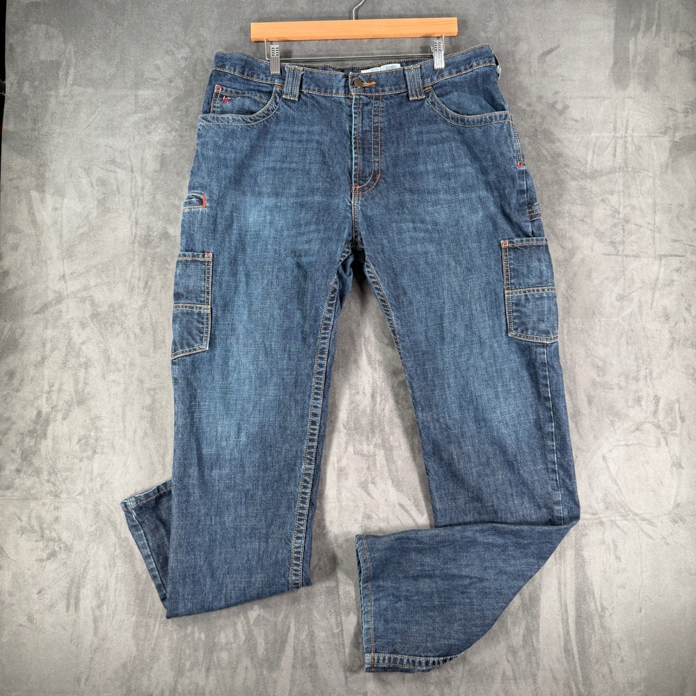 Lapco FR Flame Resistant Cargo Work Jeans 38x32 Blue Denim P-INDM10U NFPA 2112